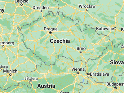 Map showing location of Pelhřimov (49.43134, 15.22336)