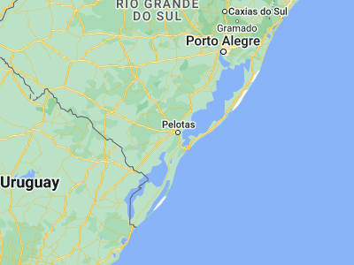 Map showing location of Pelotas (-31.77194, -52.3425)