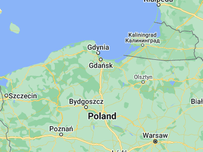Map showing location of Pelplin (53.92834, 18.6977)