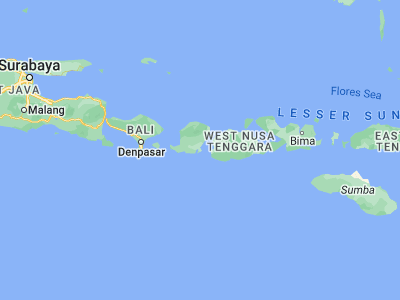 Map showing location of Pemongkong (-8.8447, 116.482)