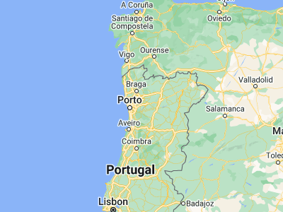 Map showing location of Penafiel (41.20835, -8.28285)