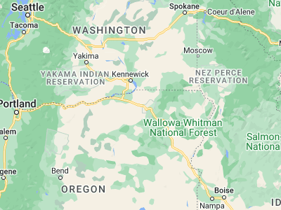 Map showing location of Pendleton (45.67208, -118.7886)