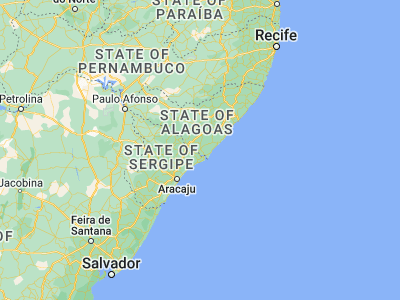 Map showing location of Penedo (-10.29028, -36.58639)