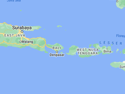 Map showing location of Penggakrajeng (-8.3242, 115.618)