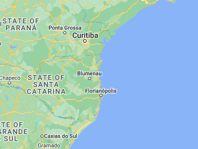 Map showing location of Penha (-26.76944, -48.64583)