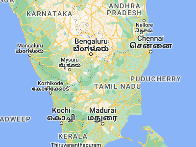Map showing location of Pennāgaram (12.13333, 77.9)