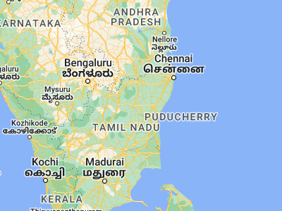 Map showing location of Pennāttūr (12.25, 79.23333)