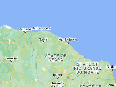 Map showing location of Pentecoste (-3.79278, -39.27028)