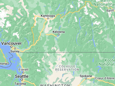 Map showing location of Penticton (49.48062, -119.58584)