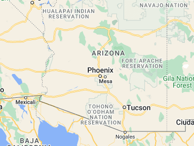 Map showing location of Peoria (33.5806, -112.23738)