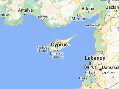Map showing location of Pera (35.03333, 33.25)