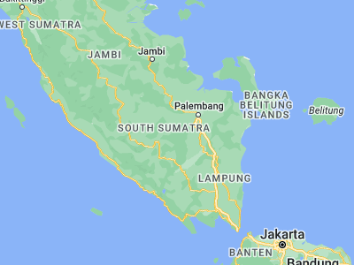 Map showing location of Perabumulih (-3.45, 104.25)