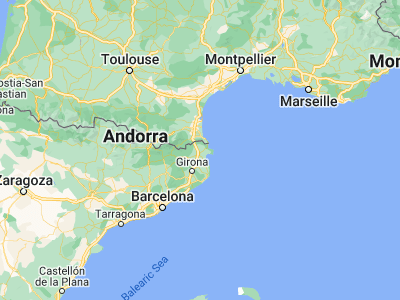 Map showing location of Peralada (42.30823, 3.0091)