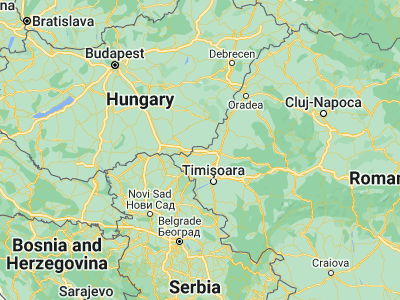 Map showing location of Peregu Mare (46.23333, 20.9)