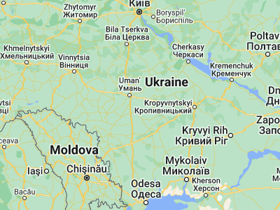 Map showing location of Perehonivka (48.53552, 30.51923)