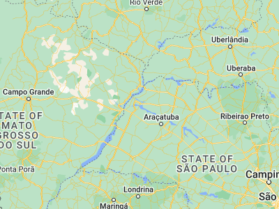 Map showing location of Pereira Barreto (-20.63833, -51.10917)