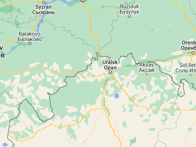 Map showing location of Peremetnoe (51.19925, 50.85544)