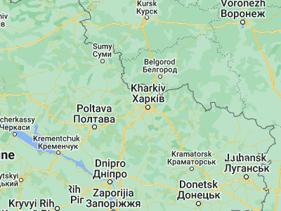 Map showing location of Peresichna (50.02413, 35.98259)