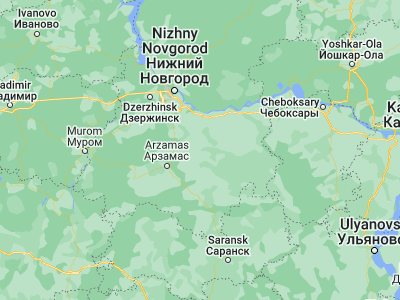Map showing location of Perevoz (55.59613, 44.54461)