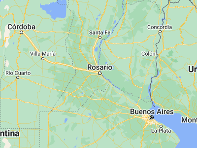 Map showing location of Pérez (-32.99835, -60.76791)