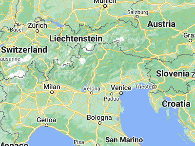 Map showing location of Pergine Valsugana (46.065, 11.23798)