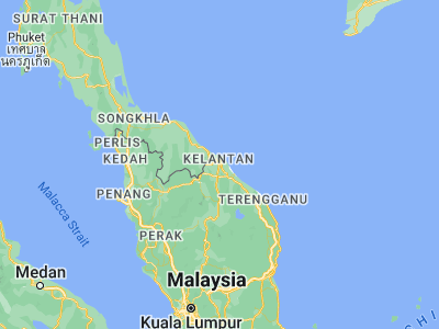 Map showing location of Peringat (6.03333, 102.28333)