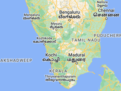 Map showing location of Periyanayakkanpalaiyam (11.15255, 76.95159)