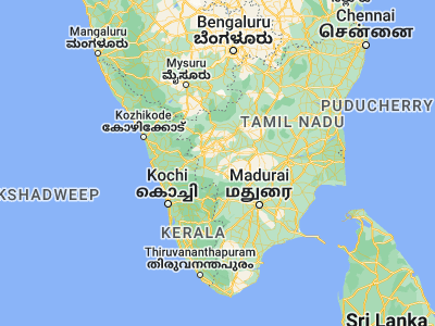 Map showing location of Periyapatti (10.75, 77.26667)