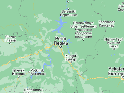 Map showing location of Perm’ (58.01741, 56.28552)