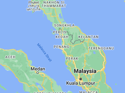 Map showing location of Permatang Kuching (5.46339, 100.38144)