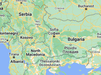 Map showing location of Pernik (42.6, 23.03333)