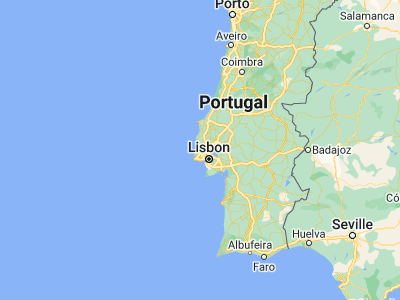 Map showing location of Pero Pinheiro (38.85783, -9.32352)