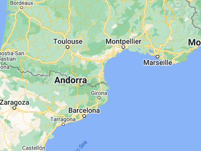 Map showing location of Perpignan (42.69764, 2.89541)