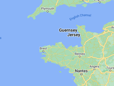Map showing location of Perros-Guirec (48.81454, -3.43963)