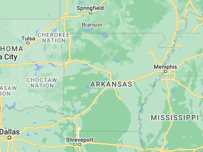Map showing location of Perryville (35.00481, -92.80267)