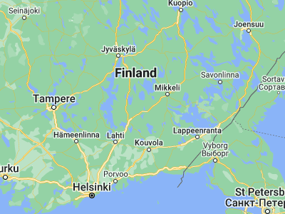 Map showing location of Pertunmaa (61.5, 26.48333)