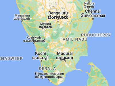 Map showing location of Perundurai (11.27564, 77.58794)