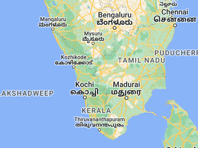 Map showing location of Perūr (10.96667, 76.9)