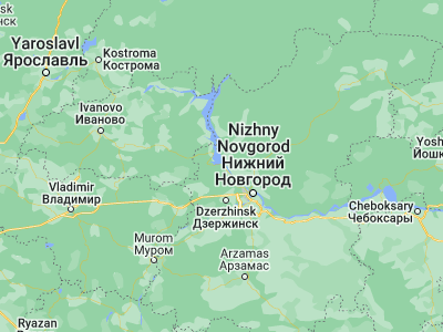 Map showing location of Pervomayskiy (56.61474, 43.35825)