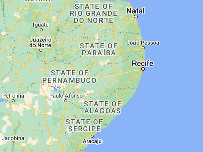 Map showing location of Pesqueira (-8.35778, -36.69639)