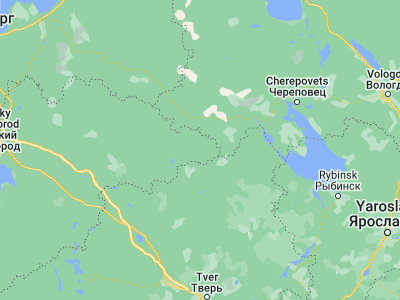 Map showing location of Pestovo (58.59382, 35.80244)