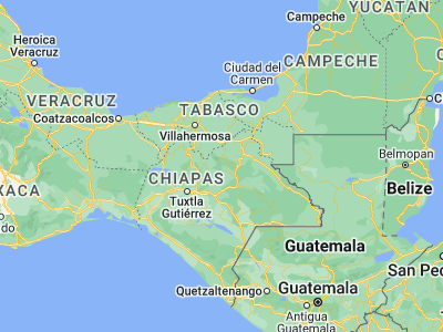 Map showing location of Petalcingo (17.22654, -92.41485)