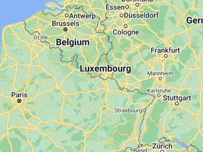 Map showing location of Pétange (49.55833, 5.88056)