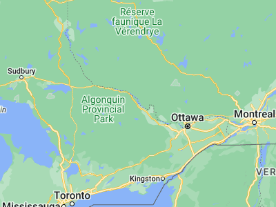 Map showing location of Petawawa (45.89789, -77.28298)