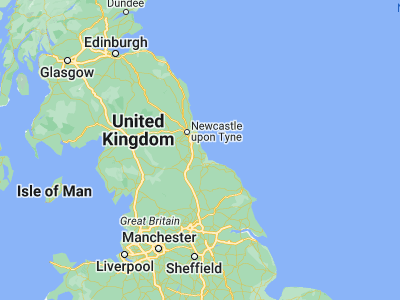 Map showing location of Peterlee (54.76032, -1.33649)