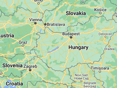 Map showing location of Pétfürdő (47.16667, 18.11667)