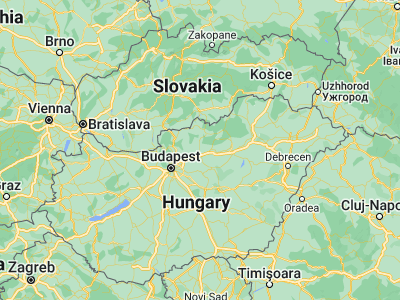 Map showing location of Petőfibánya (47.77942, 19.7055)