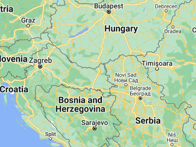 Map showing location of Petrijevci (45.61278, 18.53528)