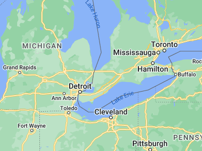 Map showing location of Petrolia (42.86678, -82.14981)