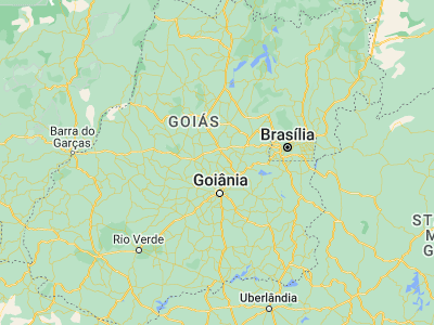 Map showing location of Petrolina de Goiás (-16.095, -49.33806)
